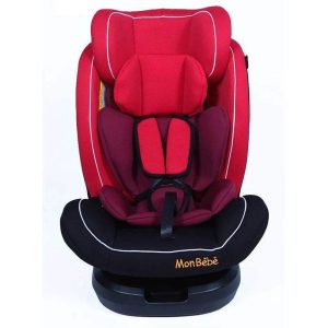 SIÈGE AUTO PIVOTANT ISOFIX GROUPE 0/1/2/3 ROUGE – MON BEBE