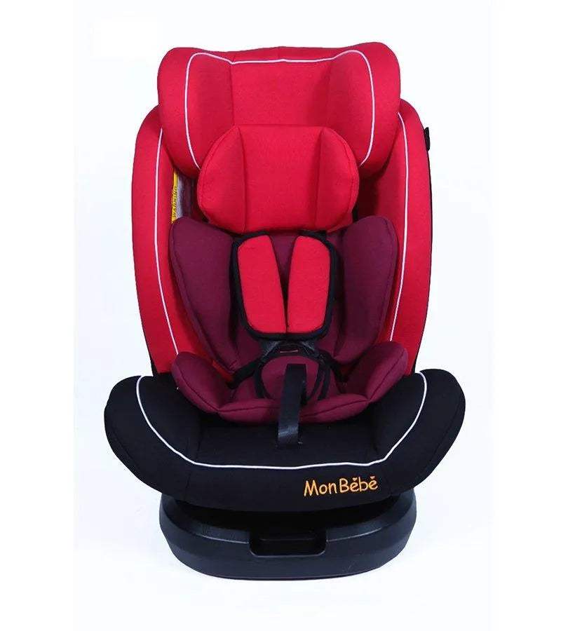 SIÈGE AUTO PIVOTANT ISOFIX GROUPE 0/1/2/3 ROUGE – MON BEBE