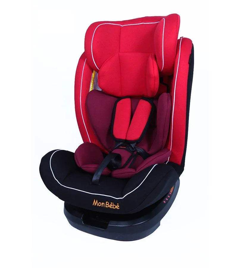 SIÈGE AUTO PIVOTANT ISOFIX GROUPE 0/1/2/3 ROUGE – MON BEBE – Image 2