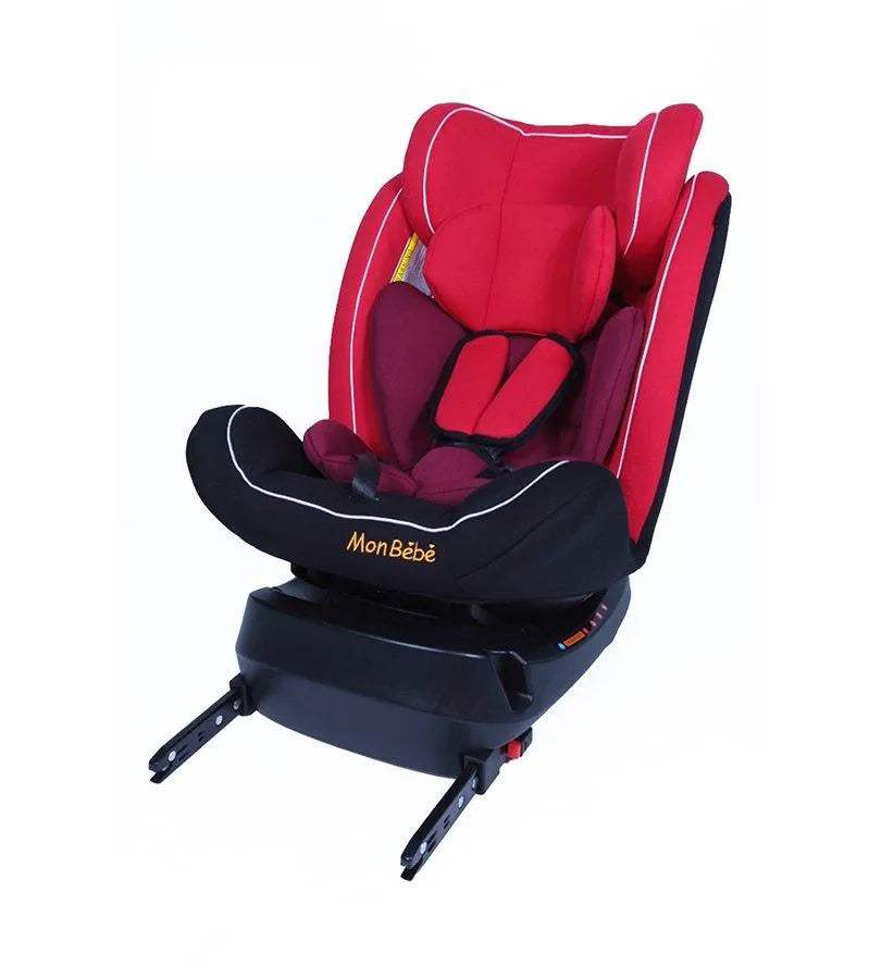 SIÈGE AUTO PIVOTANT ISOFIX GROUPE 0/1/2/3 ROUGE – MON BEBE – Image 4